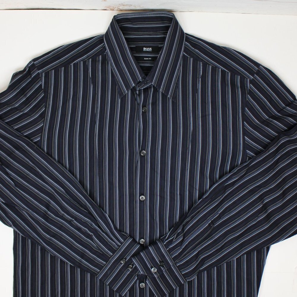 Hugo Boss‎ Slim Fit Striped Button Down Shirt XL